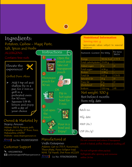 Snack Combo - Dum Aloo + Millet Nut Mixture | Ready to Eat | Steamy Amours - Image 3