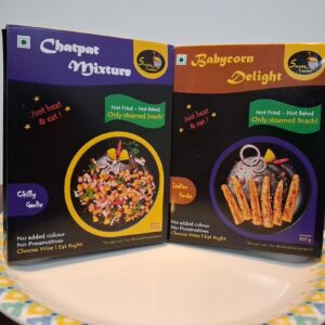 Snack Combo - Babycorn Delight + Chatpat Mixture | Ready to Eat | Steamy Amours