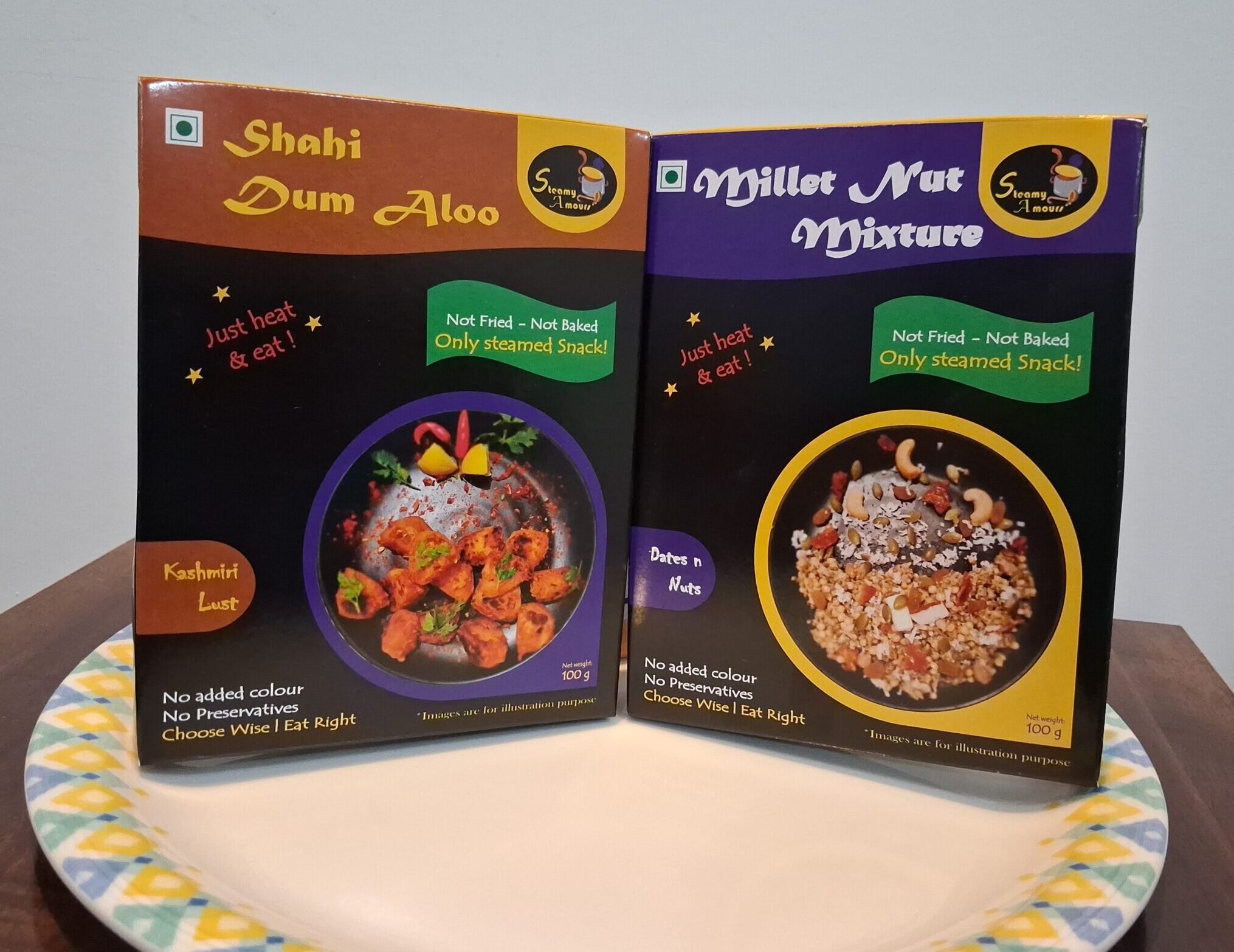 Snack Combo - Dum Aloo + Millet Nut Mixture | Ready to Eat | Steamy Amours